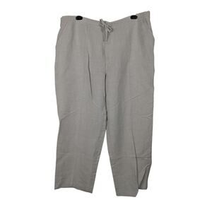 Cubavera Linen Pull On Pants Mens XXL 44 46 Beige Resort Drawstring Lounge